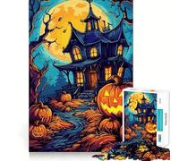 Scary Halloween 1000 Piece Jigsaw Puzzle for Adults Smart Reason Toy Home Enjoy Sharp Edge Santa Wish Item (38x26cm)