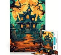 Scary Halloween 1000 Piece Jigsaw Puzzle for Teenagers Logic Toy Group Play Precision Cut Thoughtful Gift (38x26cm)