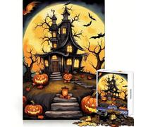 Scary Halloween 1000 Pieces Jigsaw Puzzles for Teenagers Solid Logic Toy Peaceful Fun Precision Cut Amazing Present (50x75cm)