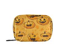 Scary Halloween Cartoon Pills Pumpkin Pills Bags with Removable Compartments Convenient 3 Times a Day Pill Organizer for Purse