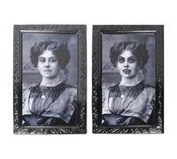 Scary Halloween Decoration，Indoor Home Wall Decor 3D Changing Moving Picture Frame For Halloween House Decor Gnomes Plush Not Christmas (AI, One Size)