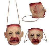 Scary Halloween Decorations Bloody Latex Life-Size Realistic Severed Head Prop Horror Halloween Bucket Handbag for Candy, Cookies, Small Treats