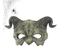 Scary Halloween Half Face Cover: Adjustable Cosplay for Party Costume Realistic Horror Design Comfortable Fit Accessory for Adults Men Women Faith Parade
