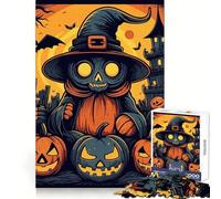 Scary Halloween Jigsaw Puzzles for Adults1000 Pieces Clear Logic Toy Leisure Time Perfect Cut Creative Gift (38x52cm)