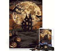 Scary Halloween Jigsaws 1000 Pieces for Adults Cognitive Toy Together Fun Image Assembly Art Collection Piece (38x52cm)