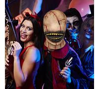 Scary Halloween Mask for Adults, Scary Wrinkle Halloween Cosplay Costume Mask Party Props Realistic Creepy Horror Human Face Masks for Cosplay Movie Costume Party Props (Color G)