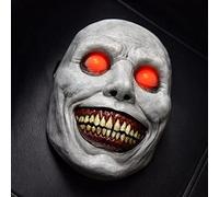 Scary Halloween Mask, Smiling Demons Horror Mask, Creepy Horror White Mask with Red Eye for Cosplay