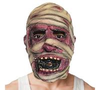 Scary Halloween Masque Latex Mummy Cosplay Headgear Creepy Prop | Halloween Horror Cosplay Masque for Parties Theme Parks Stage Haunted Houses Men Women