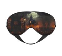 Scary Halloween Print Sleep Mask Silk-Like Eye Mask Sleeping Eye Mask for Women Men for Travel Sleep Relaxation