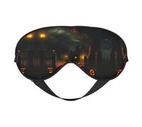 Scary Halloween Print Sleep Mask Silk-Like Eye Mask Sleeping Eye Mask for Women Men for Travel Sleep Relaxation
