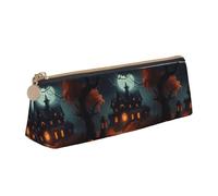 Scary Halloween Print Students Supplies Higher Capacity Pencil Pouch Pen Case School Travel Office Desk