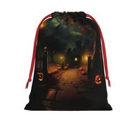 Scary Halloween print Super soft velvet drawstring storage bag, fit for Halloween promotion multifunctional bag