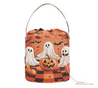 Scary Halloween Pumpkin Fun Yarn Bags Yarn Tote Bag with Holes Craft Bag for Knit Crochet Crochet Project