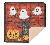 Scary Halloween Pumpkin Tree Fun Large Non-Slip Baby Play Mat for Floor Cozy Breathable Tummy Time & Crawling Mat for Babies Infants Toddlers, 50'' x 50''