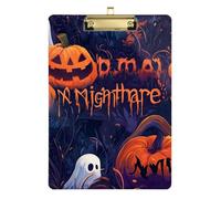 Scary Halloween Pumpkins Tree Spooky Acrylic Day Designer clipboard Standard Letter A4 Size Transparent for Classroom Supplies for Teachers high School Gold 12x9in Tabla para escribir