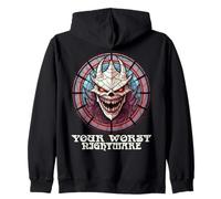 Scary Halloween Your Worst Nightmare Creepy Spooky Ghoul Zip Hoodie