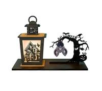 Scary Halooween Decorations Halloween Shaped Cute Table Sign Happy Halloween Wooden Signs Pumpkin Wood Centerpiece Tabletop Ornament For Holiday Party Decorations Silver Ornaments (D, A)