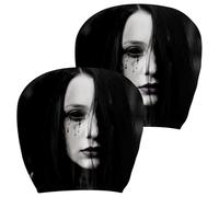 Scary Headrest Covers | For Cars 2 Pieces Stretchy Spooky Face Case