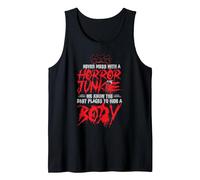 Scary Horror Movie Mess with A Horror Movie Junkie Tank Top, Men, Black, Medium