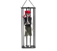 Scary In The Prisoner | Illuminated Halloween Ghost Ornaments | Captured Cage Decoration, Seasonal Motion Sensor Accessory, Funny Gag for Man Room Living Room