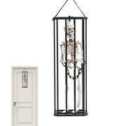 Scary In The Prisoner | Illuminated Halloween Ghost Ornaments | Captured Cage Decoration, Seasonal Motion Sensor Accessory, Funny Gag for Man Room Living Room