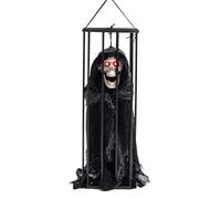 Scary In The Prisoner | Illuminated Halloween Ghost Ornaments | Captured Cage Decoration, Seasonal Motion Sensor Accessory, Funny Gag for Man Room Living Room