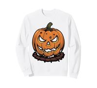 Scary Jack O' Lantern Face Halloween Design Sweatshirt