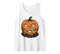 Scary Jack O' Lantern Face Halloween Design Tank Top