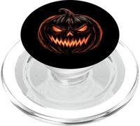 Scary Jack O’Lantern - Spooky Pumpkin Halloween Ghost PopSockets PopGrip for MagSafe