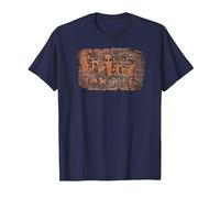 Scary Knight Clothing Rock Art Native American Indian T-Shirt, Men, Navy Blue, Medium