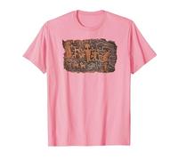 Scary Knight Clothing Rock Art Native American Indian T-Shirt, Men, Pink, 3X-Large