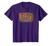 Scary Knight Clothing Rock Art Native American Indian T-Shirt, Youth, Purple, 4T