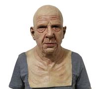 Scary Mask, Old Man Mask Realistic Bald Head Latex One Size Halloween Creepy Scary for Halloween Cosplay Party Prank