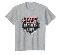 Scary Movie Buff: Horror Film Fanatic Gothic Drip T-Shirt, Kids, Heather Grey, 2 Years