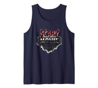 Scary Movie Buff: Horror Film Fanatic Gothic Drip Tank Top, Men, Navy, S