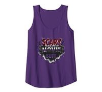 Scary Movie Buff: Horror Film Fanatic Gothic Drip Tank Top, Women, Purple, S