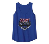 Scary Movie Buff: Horror Film Fanatic Gothic Drip Tank Top, Women, Royal Blue, XL