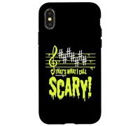 Scary Music Humor or Funny Joke to Scare Halloween Musicians Case for iPhone X/XS