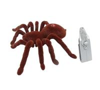 Scary Prank Toys RC Spider - Wireless Remote Controlled Realistic with Shiny Eyes, 8 Legs and Textured Body | High Simulation Creepy Toy for Halloween April Fools’ Day, Vivid Control Pranks Fun