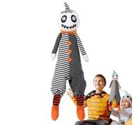 Scary Pumpkin Doll for Halloween - Scary Ghost Pillow Dolls | Handmade Halloween Table Decorations, Autumn Harvest Ornaments | Ideal Home Decoration for Halloween and Holidays
