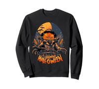 Scary Pumpkin Scarecrow Spooky Horror Halloween Graphic Sweatshirt