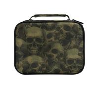 Scary Retro Skull Colored Pencil Bag Large Capacity Pencil Case for Colouring Pencils Pen Bag Marker Organizer