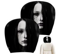 Scary Scary Headrest Covers For Cars | Spooky Ghost Face Universal Stretchy