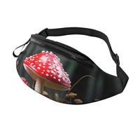 Scary ship at sea Fanny Pack for Women Men Fashion Waist Pack Adjustable Belt Bag for Workout Running Travelling Casual Waist Bag, Red And White Mushroom, One Size