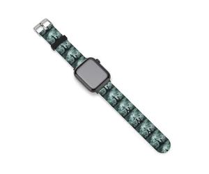 Scary Skull Head Novelty Silicone Bands Compatible with IWatch Soft Waterproof Watchbands Strap
