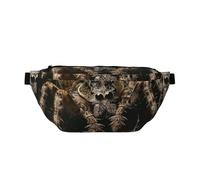 Scary Spider Printed Fanny Pack Waist Bag for Men Women, Adjustable Bumbags Hip Bum Bag Travel Crossbody Bags Sports Running Hiking Belt Bag