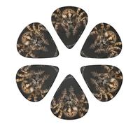 Scary Spider Printed Guitar Picks -6 Pcs Guitar Picks Plectrum,Guitar Accessories,Electric Guitar Pick, Bass & Ukulele 0.71mm