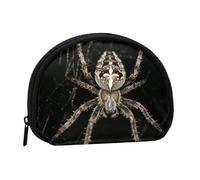 Scary Spider Prints Coin Purse for Women Cute Small Change Wallet Mini Coin Purses Pouch with Zipper