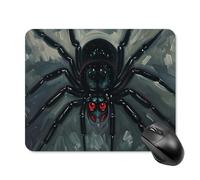 Scary Spider Square Mouse Pad Portable Computer Mousepad with Non-Slip Rubber Base 20 * 25cm Ultra-Thin Gaming Mouse Mat for Computer Laptop Office Desk Accessories