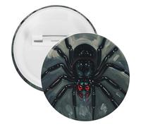 Scary Spider Tinplate Badge Personalized Round Brooch Large Craft Button Suitable for Teachers, Nurses, Doctors, Staff, Party Gift Accessories, style, 5PCS